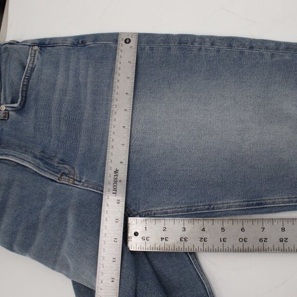 Reiss jeans womens 29 L28 Bay high waist Blue stretch Denim pockets straight - Picture 6 of 11